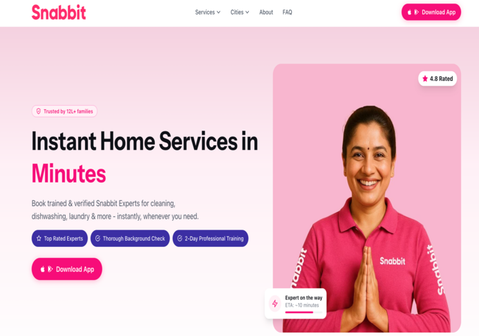 SNABBIT REVIEW – India’s 10-Minute House Help App